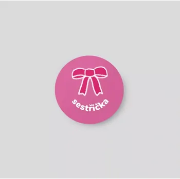 magnetka pro dítě Sestřička - magnet pro označení