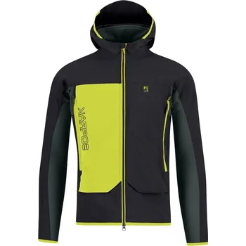 Dámská casual bunda KARPOS Pizzo Bianco Jacket, Black/Woodl.Gray/Acid Lime velikost: L