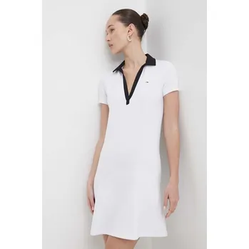 Dámské šaty Šaty Tommy Jeans bílá barva, mini, DW0DW17937 00X, vel. M