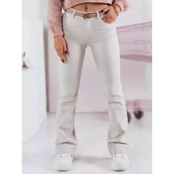 Dámské kalhoty Dámské kalhoty DSTREET FLAREJOY UY2367 BÉŽOVÁ M