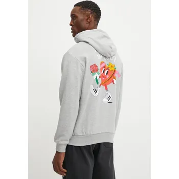 Dámské oblečení Bavlněná mikina adidas Originals MBN HOODIE JP0979 šedá 90X, vel. L