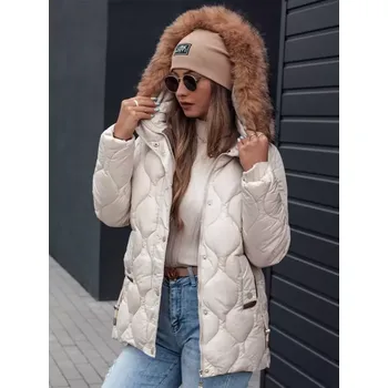 Dámský kabát Dámský kabát DSTREET TY4724 KHAKI XL