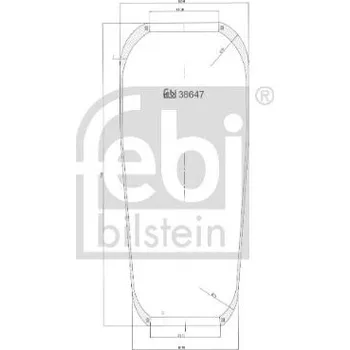 Měch - pneumatické odpružení FEBI FE38647