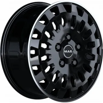 Alu kolo MAK Alu kola Mak Overland-3 6.5X16 5X160 ET59 Gloss Black Mirror Ring 65.1