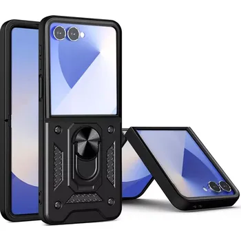 Pouzdro na mobilní telefon Kryt Samsung Galaxy Z Flip 7, Techsuit CamShield Pro černý