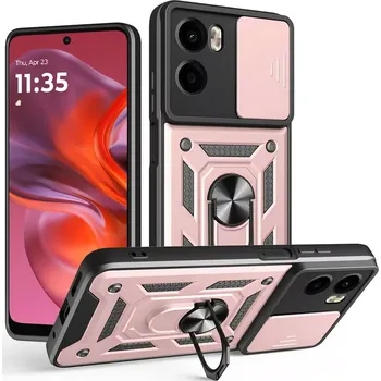 Pouzdro na mobilní telefon Kryt Motorola Moto G05 / E15, Techsuit CamShield Pro rose gold