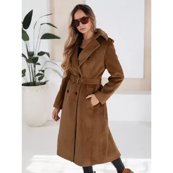 Dámský kabát Dámský kabát DSTREET NY0761 HNĚDÁ XL