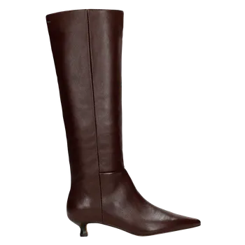 Dámské kozačky Bordové Kozačky Na Klínku Se Špičatou Špičkou Wojas 7111955 39