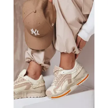 Dámské tenisky Dámské boty DSTREET STREETLY ZY0596 BÉŽOVÁ 39