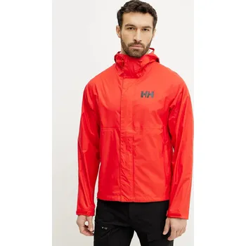 Pánská větrovka Outdoorová bunda Helly Hansen Loke červená barva, 63396 29X, vel. S