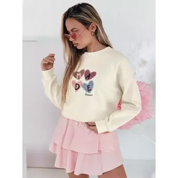 Dámská mikina Dámská mikina DSTREET MADELIN BY1461 BÉŽOVÁ unisize