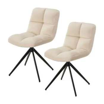 Jídelní židle Jídelní židle Dallas 51352, 2 ks, s prošíváním a silným polstrováním, 45 x 45 x 84 cm - A JUSKYS