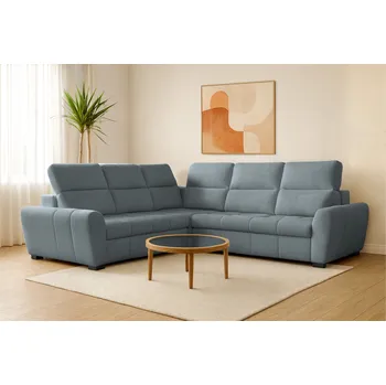 Sedací souprava Rozkládací rohová sedačka AMARETO světle modrá