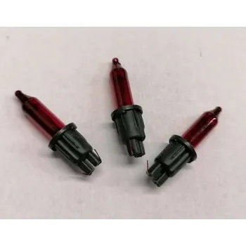 Vánoční dekorace Vánoční žárovka červená 12V nastrkávací