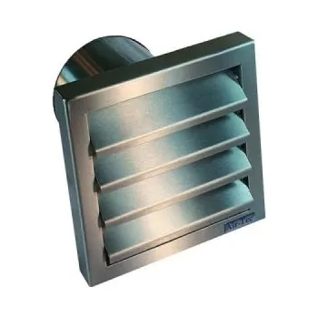 Větrací mřížka Nerezová vnější mřížka, průměr připojovacího kusu: 125 mm, se zpětnou klapkou - A AIR-CIRCLE