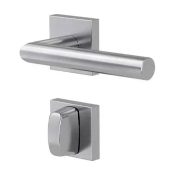 Dveřní kování Sada klik Modern WC Quattro ve tvaru L, drážkovaná hlava - A DIAMOND DOORS