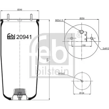 Měch - pneumatické odpružení FEBI FE20941