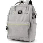 Himawari studentský batoh USB port Apaté Šedý 19L