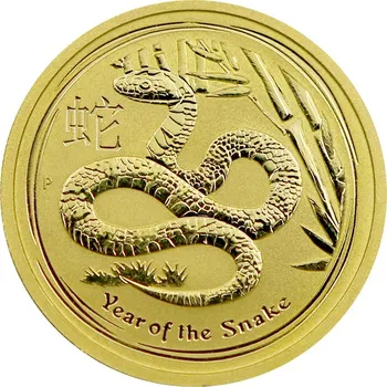 Zlatá investiční mince Year of the Snake Rok Hada Lunární 1/2 Oz 2013