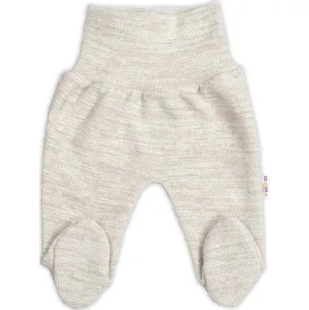Kojenecké oblečení Baby Nellys Pletené kojenecké polodupačky Hand Made, Baby Nellys, světle béžové Velikost: 56 (1-2m)