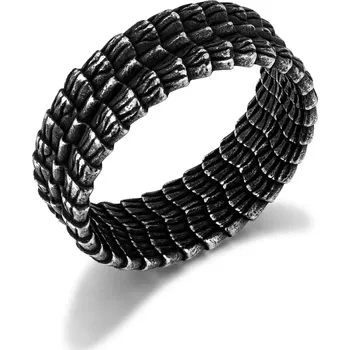 Prsten Prsten z chirurgické oceli Dračí kůže - Velikost prstenu 57 (US 8)