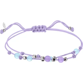 Náramek Náramek s prvky ze stříbra a kameny chalcedonu - kuličky - AP541-9659