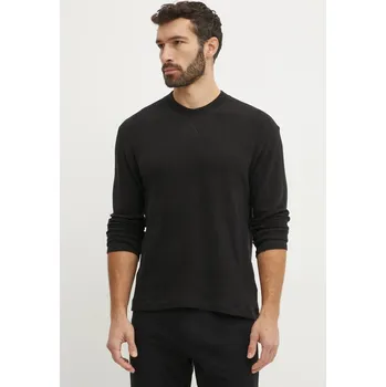 Pánská mikina Pyžamová mikina United Colors of Benetton pánská, černá barva, hladká, 3Q414M01T 99X, vel. S