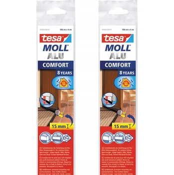 Těsnění do okna a dveří TESA Kartáčová těsnící lišta na dveře 1m x 40mm x 2