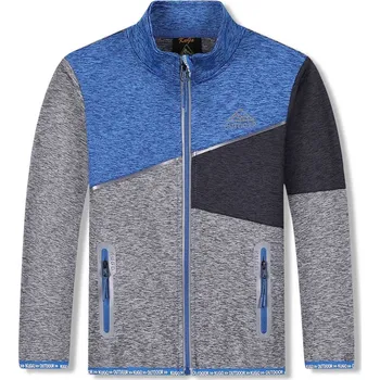 Chlapecká mikina Chlapecká funkční mikina - KUGO FH9606, šedá / modré zipy Barva: Šedá, Velikost: 98