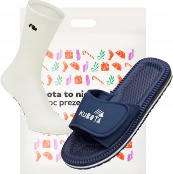 Dámská obuv DÁRKOVÁ SADA DÁMSKÉ PAPUČE KUBOTA NA SUCHÝ ZIP, TMAVĚ MODRÉ 37 + VÁNOČNÍ PONOŽKY