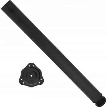 4 x černá nábytková noha ke stolu, výška 710 mm, průměr 60 mm