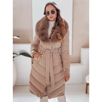 Dámský kabát Dámský kabát DSTREET TY5077 KARAMELOVÁ XL