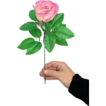 Mýdlo made by ANTEROS Mýdlový květ růže Růžová melír na stonku s lístky