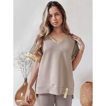 Dámské tričko Dámské triko DSTREET SHINE LOVE RY2911 BÉŽOVÁ unisize