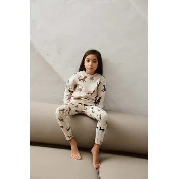 Dívčí legíny Dětské legíny Liewood béžová barva, vzorované LW17205 02X, vel. 74