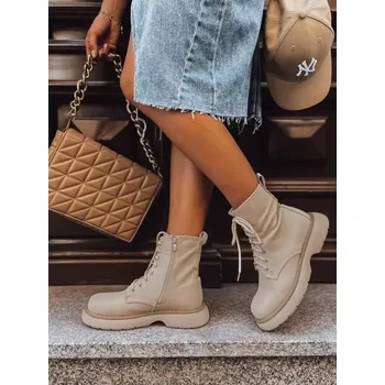 Dámské kozačky Dámské boty DSTREET ZY0369 KHAKI 39