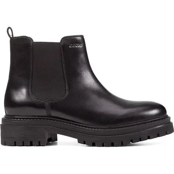 Dámská zimní obuv Kožené kotníkové boty Geox D IRIDEA dámské, černá barva, na plochém podpatku, D04HRB 00043 C9999 D04HRB.00043.IRIDEA. 99X, EUR 38