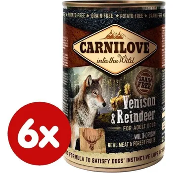 Krmivo pro psa Carnilove Wild Meat Zvěřina a Sob 6x400g Vlhké krmivo pro psa