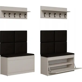 Šatní skříň Sestava nábytku do předsíně EMI 100 cm botník panely kašmír