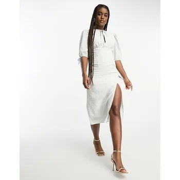 Dámské šaty FROLIC – DVOUBAREVNÁ ŠATY MIDI MŘÍŽKA (42)