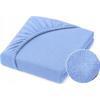 Prostěradlo PROSTĚRADLO JERSEY S GUMOU 160x200 + 25 CM BOKY - BARVA SVĚTLE MODRÁ