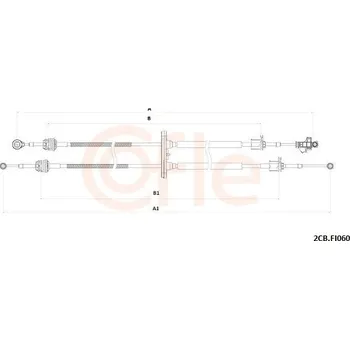 Tažné lanko, ruční převodovka COFLE 92.2CB.FI060