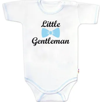 Kojenecký body Body krátký rukáv s vtipným textem Baby Nellys, Little Gentleman, kluk Velikost: 86 (12-18m)