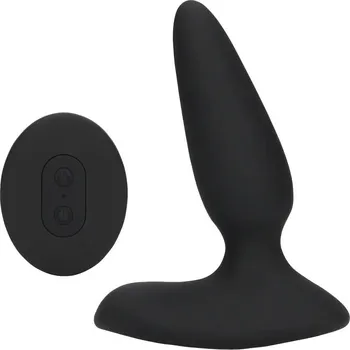 Anální kolík Shots Loveline Smooth Vibrating Anal Plug with Remote Control Licorice Black
