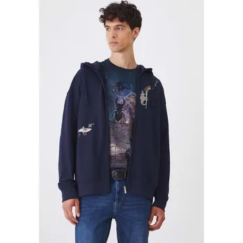 Pánská mikina Mikina Medicine pánská, tmavomodrá barva, s kapucí, s potiskem RW24.BLM402 59X, vel. S