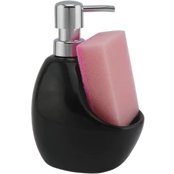 Dávkovač mýdla Kuchinox Dávkovač mýdla MINI s přihrádkou - AMP_006M, černá/chrom