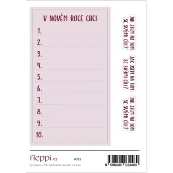 samolepka Fleppi Samolepky Cíle pro nový rok