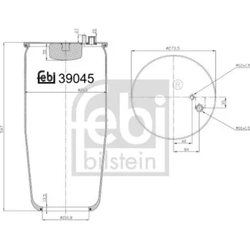 Měch - pneumatické odpružení FEBI FE39045