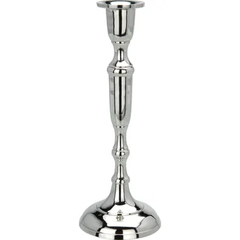 Svícen H&L Stříbrný kovový svícen Hight 20cm, varianta C