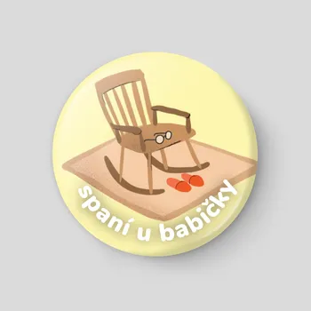 magnetka pro dítě Spaní u babičky - plánovací magnetka